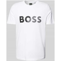 BOSS Green T-Shirt mit Label-Print in Weiss, Größe XXL von BOSS Green