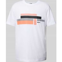 BOSS Green T-Shirt mit Label-Print in Weiss, Größe XXL von BOSS Green