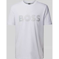 BOSS Green T-Shirt mit Label-Print in Weiss, Größe XXL von BOSS Green