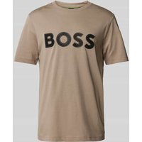 BOSS Green T-Shirt mit Label-Schriftzug in Sand, Größe XXXL von BOSS Green