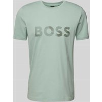 BOSS Green T-Shirt mit Logo-Print und Rundhalsausschnitt in Mint, Größe XXL von BOSS Green