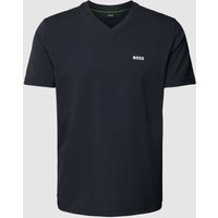BOSS Green T-Shirt mit V-Ausschnitt in Marine, Größe S von BOSS Green
