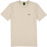 BOSS Green Herren T-Shirt beige Baumwolle von BOSS Green