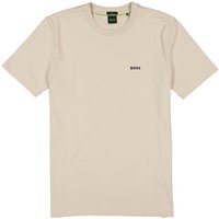 BOSS Green Herren T-Shirt beige Baumwolle von BOSS Green