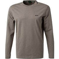 BOSS Green Herren Longsleeve grau Baumwolle von BOSS Green