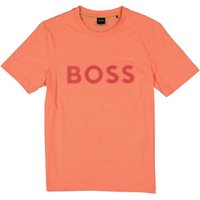 BOSS Green Herren T-Shirt orange Baumwolle von BOSS Green