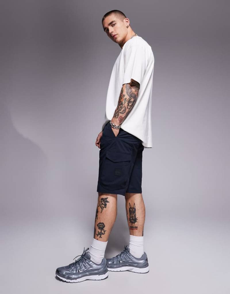 BOSS Green - Urbanex - Funktionale Cargo-Shorts in Marineblau von BOSS Green