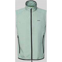 BOSS Green Weste mit Label-Print Modell 'Putt' in Mint, Größe L von BOSS Green