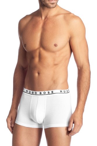 BOSS Hugo Herren Retroshorts Boxer 3P BM 10146061 07, 3er Pack, Einfarbig, Gr. Small, Weiß (White 100) von HUGO BOSS