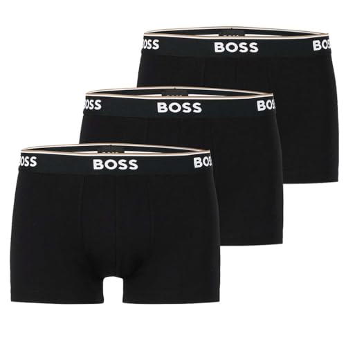 BOSS Hugo Boxer 3er Pack schwarz-Weiss Boxershorts Unterhose NEU 95% Baumwolle, Gr. XL von BOSS