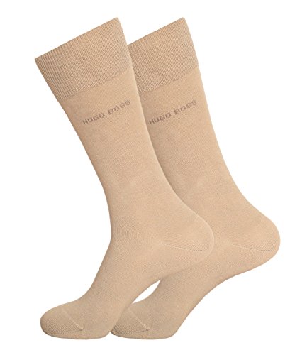 BOSS Herren Twopack RS Uni 10112280 01 Socken, Beige (Medium Beige 261), 39/42 (2er Pack) von HUGO BOSS