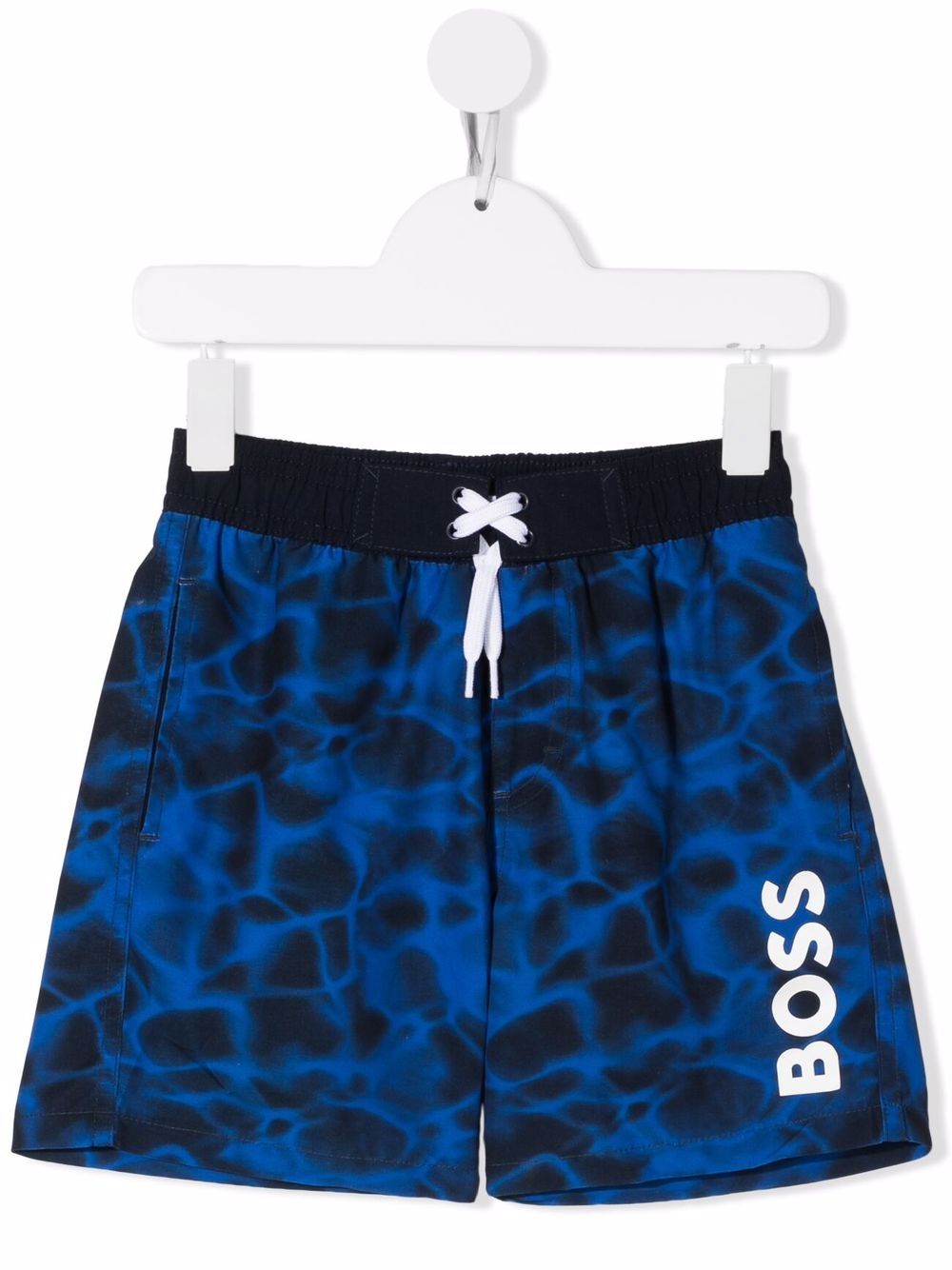 BOSS Kidswear Badeshorts mit Logo-Print - Blau von BOSS Kidswear