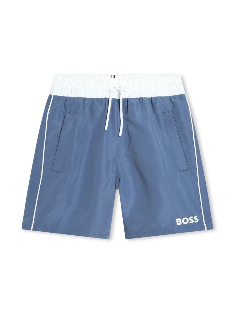 BOSS Kidswear Badeshorts mit Logo-Print - Blau von BOSS Kidswear