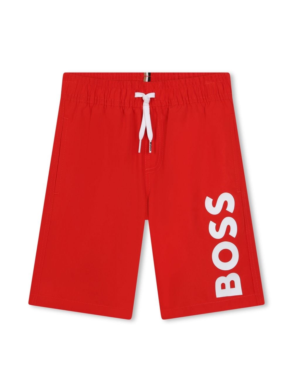 BOSS Kidswear Badeshorts mit Logo-Print - Rot von BOSS Kidswear