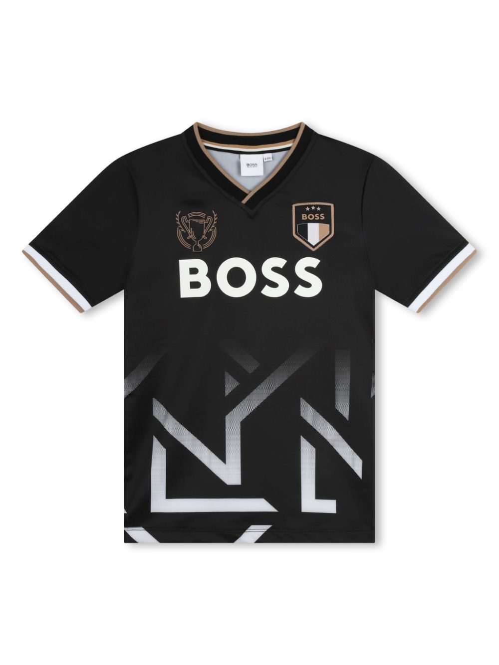 BOSS Kidswear Besticktes T-Shirt mit Logo-Print - Schwarz von BOSS Kidswear