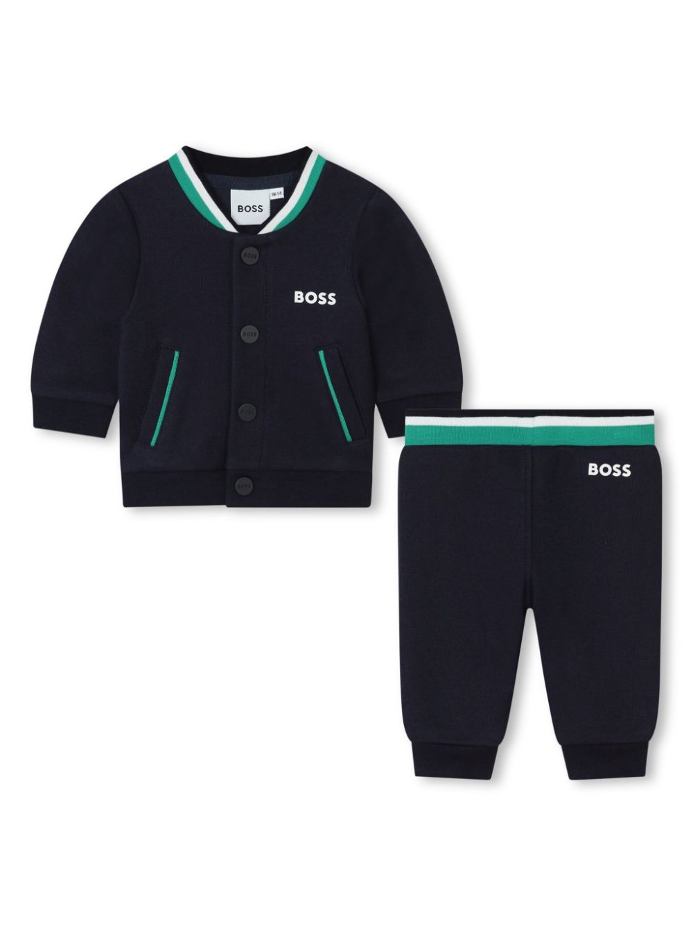 BOSS Kidswear Dreiteiliger Jogginganzug mit Logo-Print - Blau von BOSS Kidswear