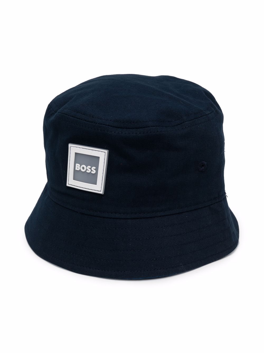 BOSS Kidswear Fischerhut mit Logo-Patch - Blau von BOSS Kidswear