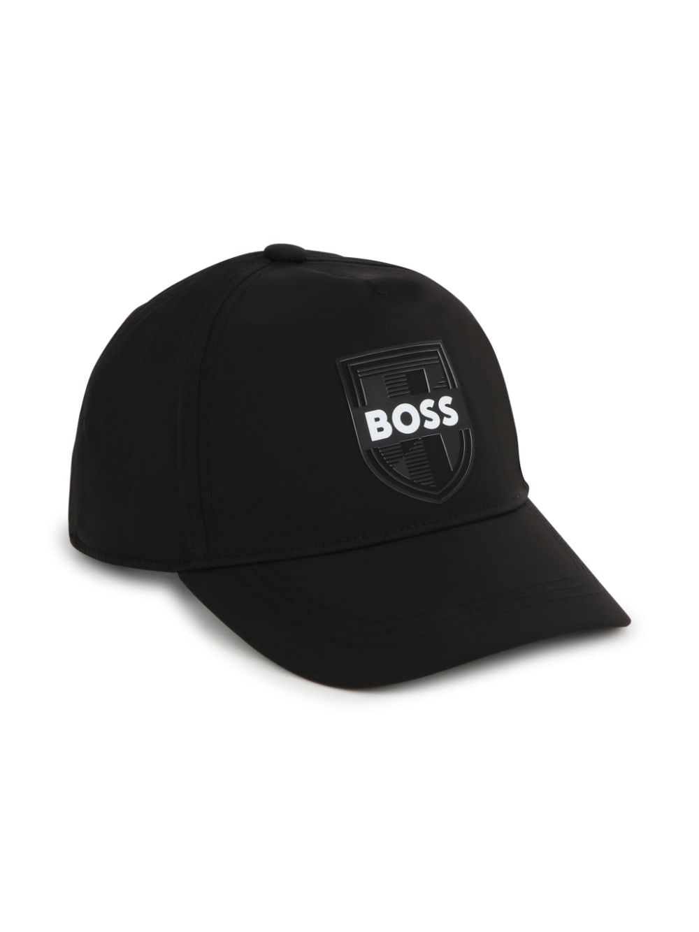 BOSS Kidswear Gebogene Baseballkappe mit Logo-Applikation - Schwarz von BOSS Kidswear