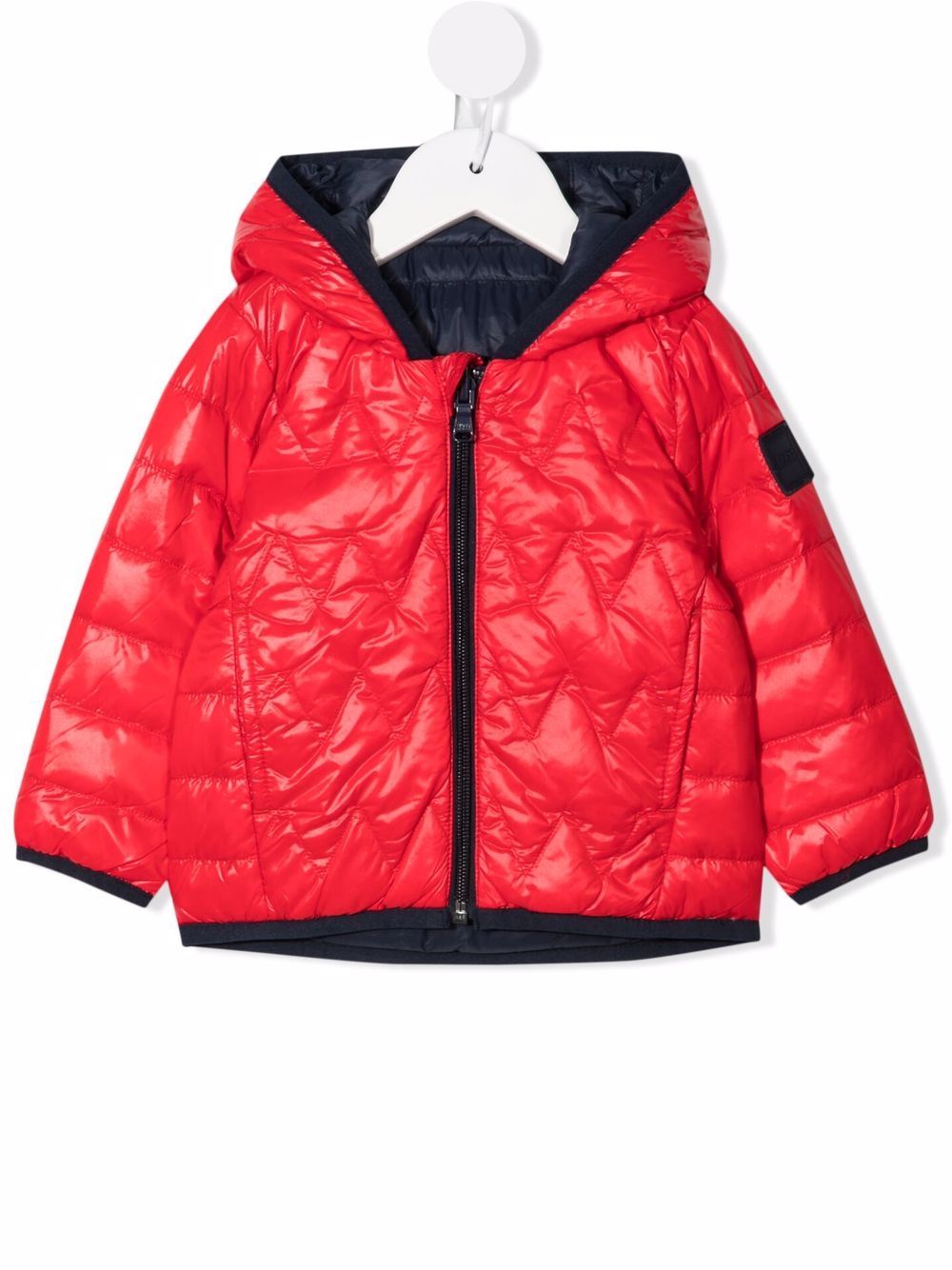 BOSS Kidswear Gefütterte Jacke mit Glanzoptik - Rot von BOSS Kidswear