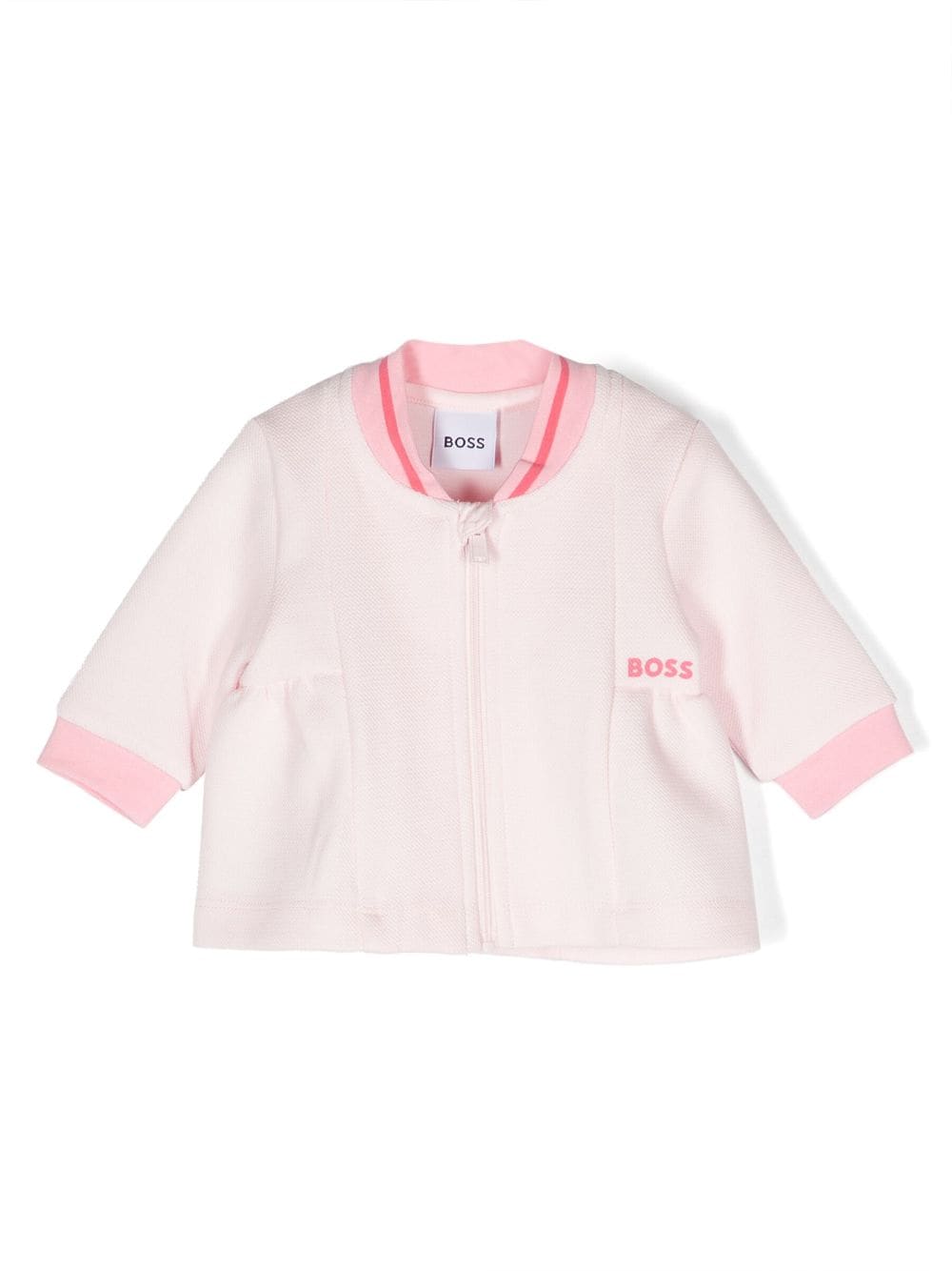 BOSS Kidswear Gestreifter Cardigan - Rosa von BOSS Kidswear