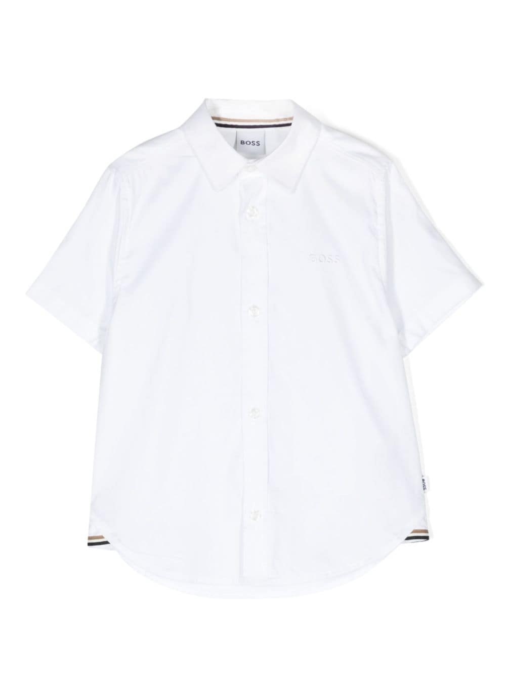 BOSS Kidswear Hemd mit Logo-Stickerei - Weiß von BOSS Kidswear