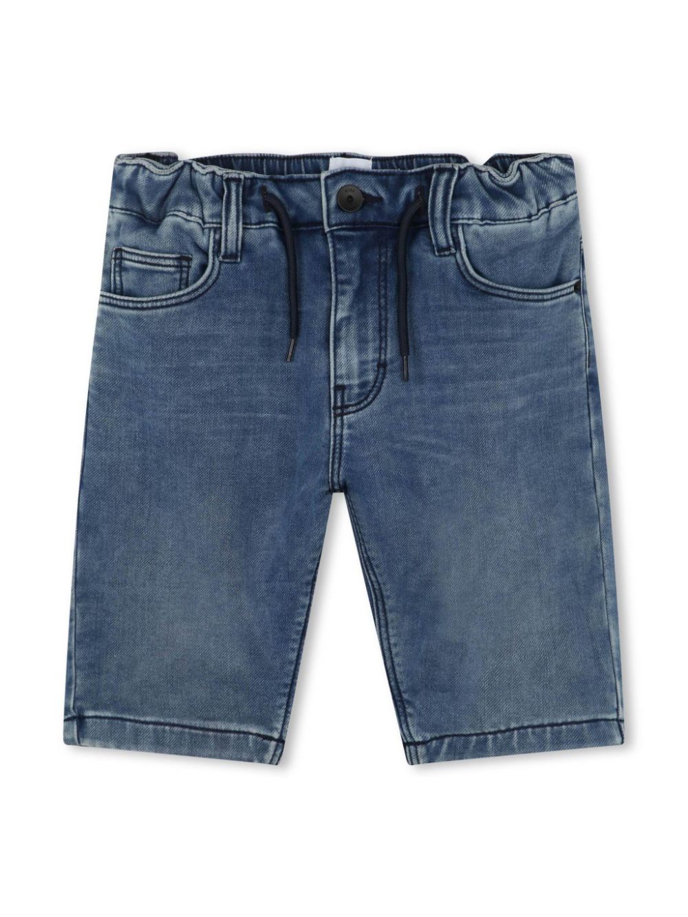 BOSS Kidswear Jeans-Shorts mit Logo-Prägung - Blau von BOSS Kidswear