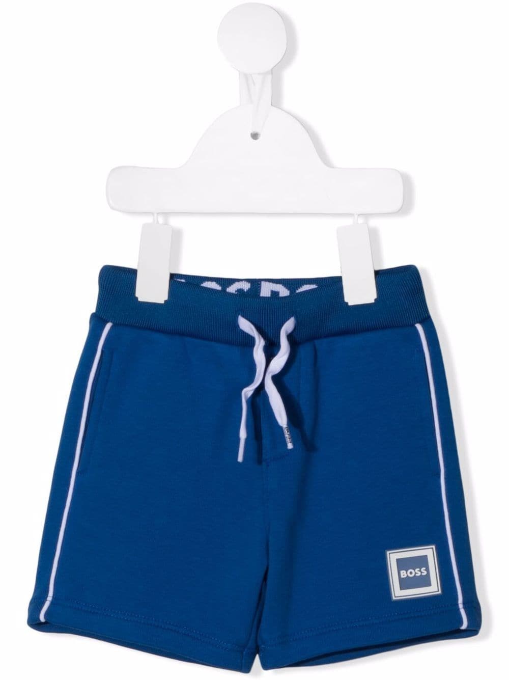 BOSS Kidswear Joggingshorts mit Logo-Patch - Blau von BOSS Kidswear