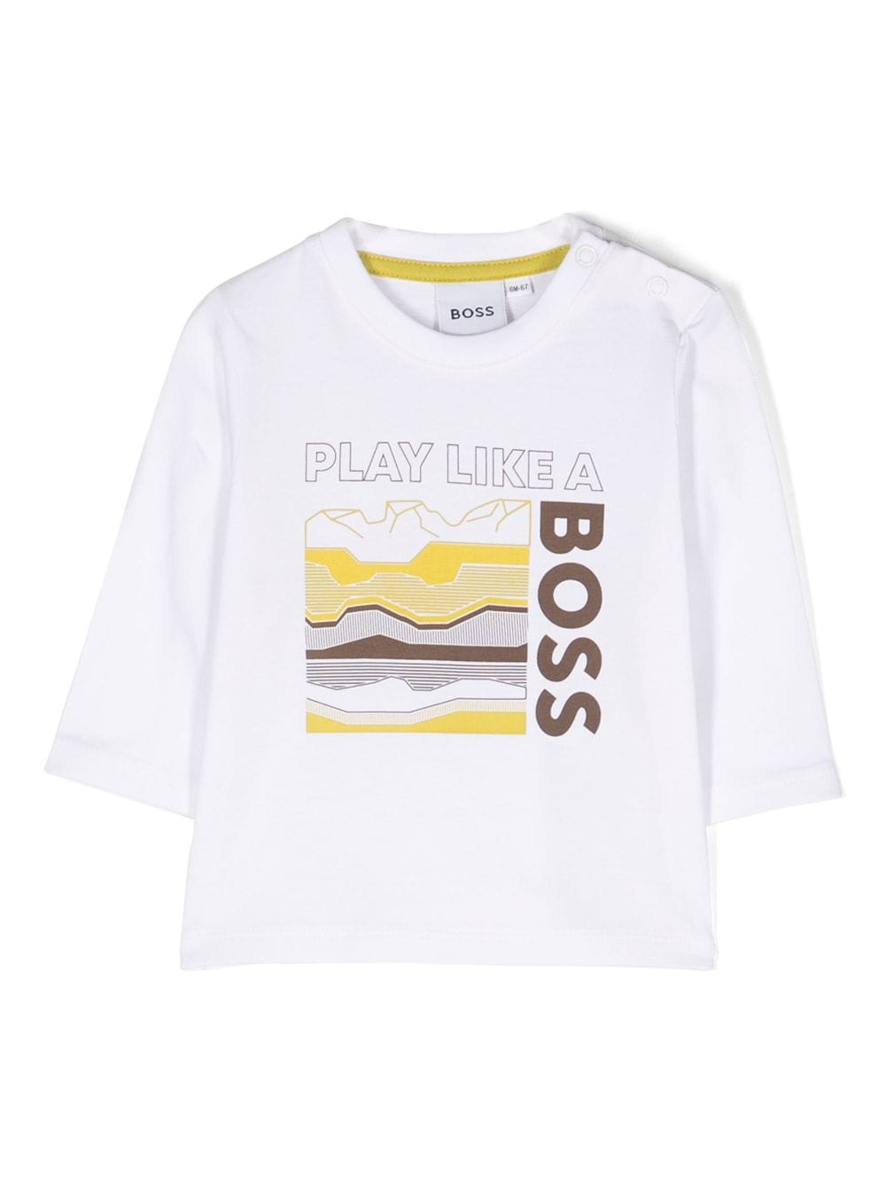 BOSS Kidswear Langarmshirt mit Logo-Print - Weiß von BOSS Kidswear