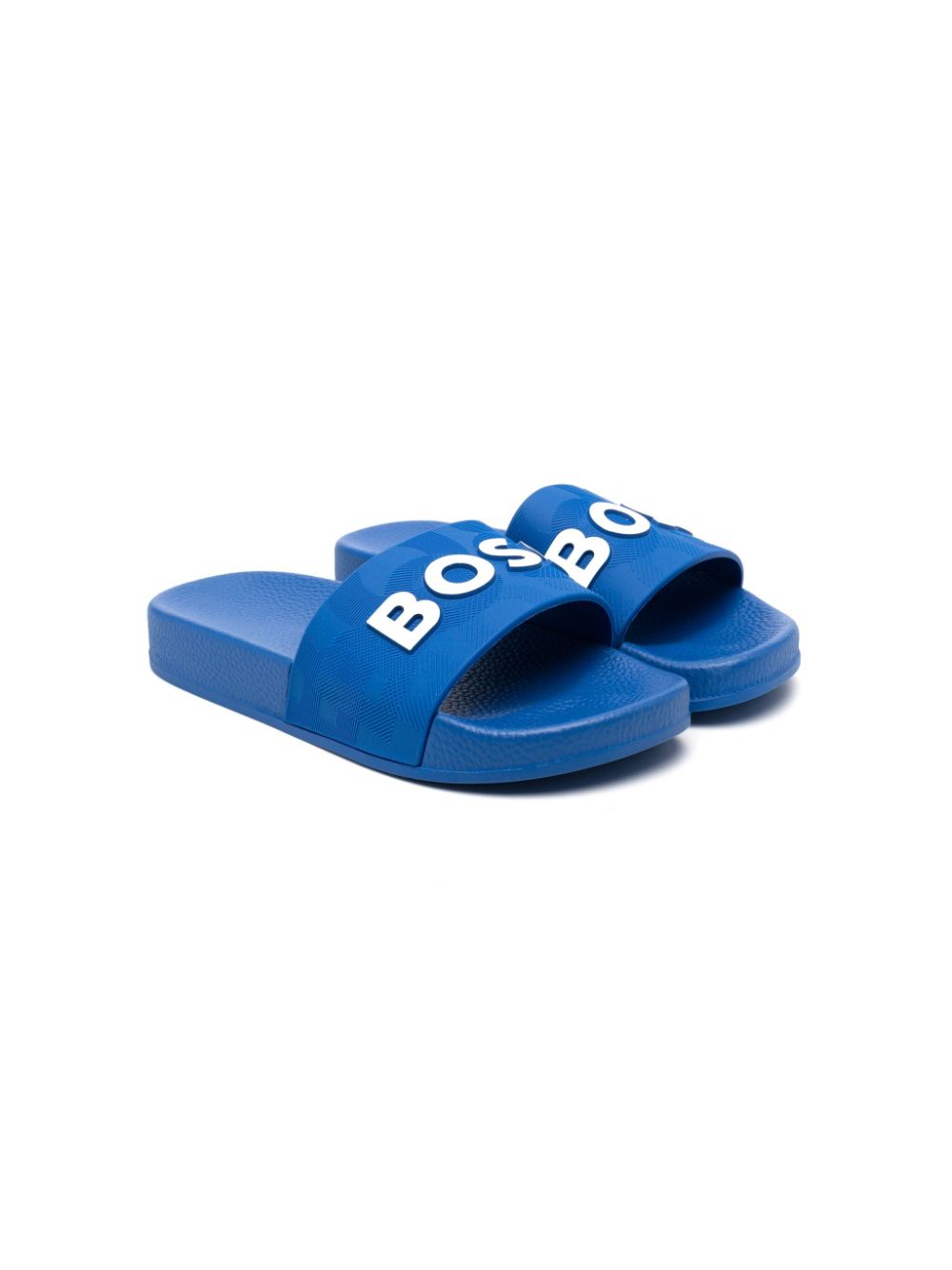 BOSS Kidswear Pantoletten mit Logo-Prägung - Blau von BOSS Kidswear