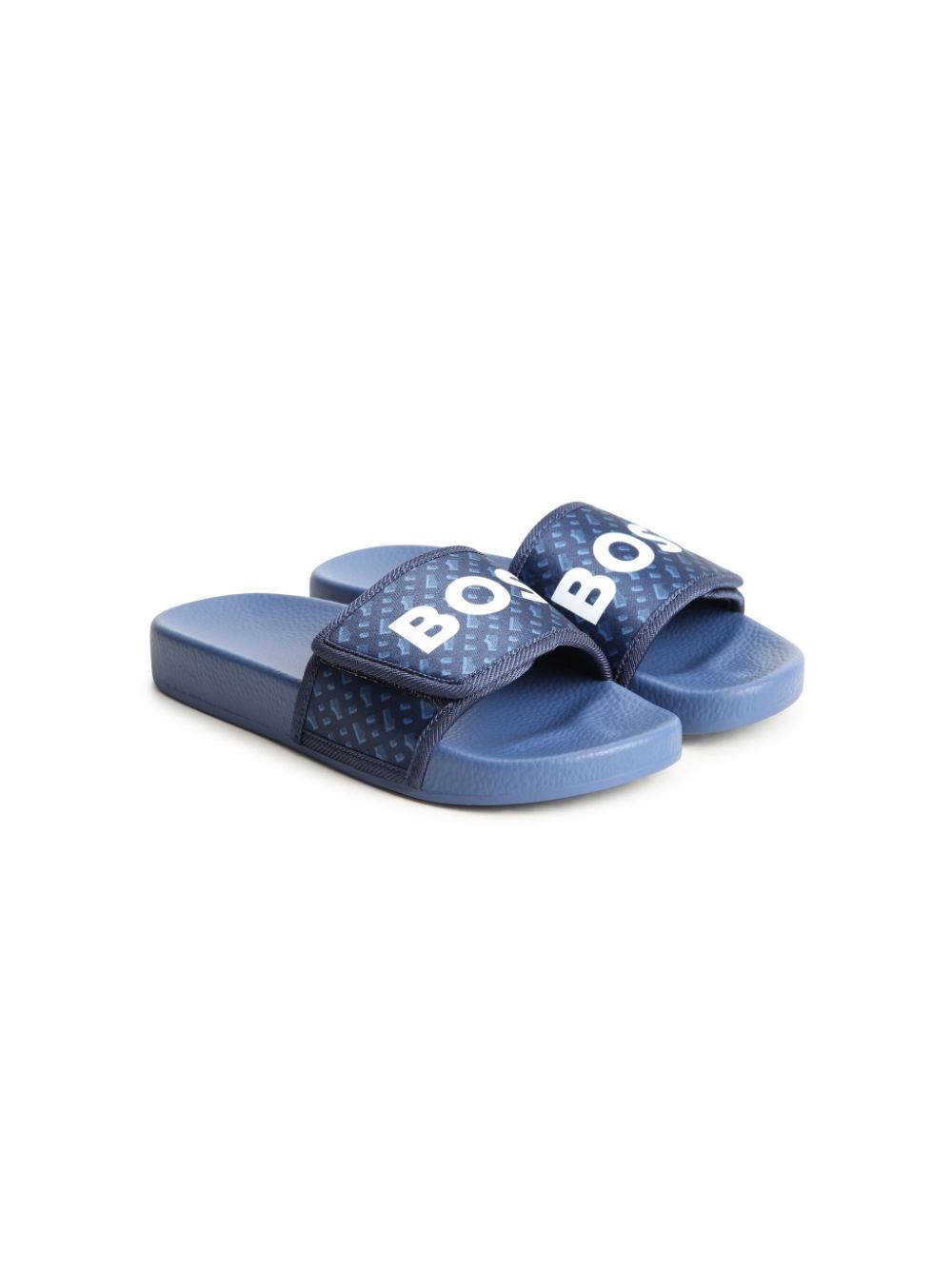 BOSS Kidswear Pantoletten mit Logo-Print - Blau von BOSS Kidswear