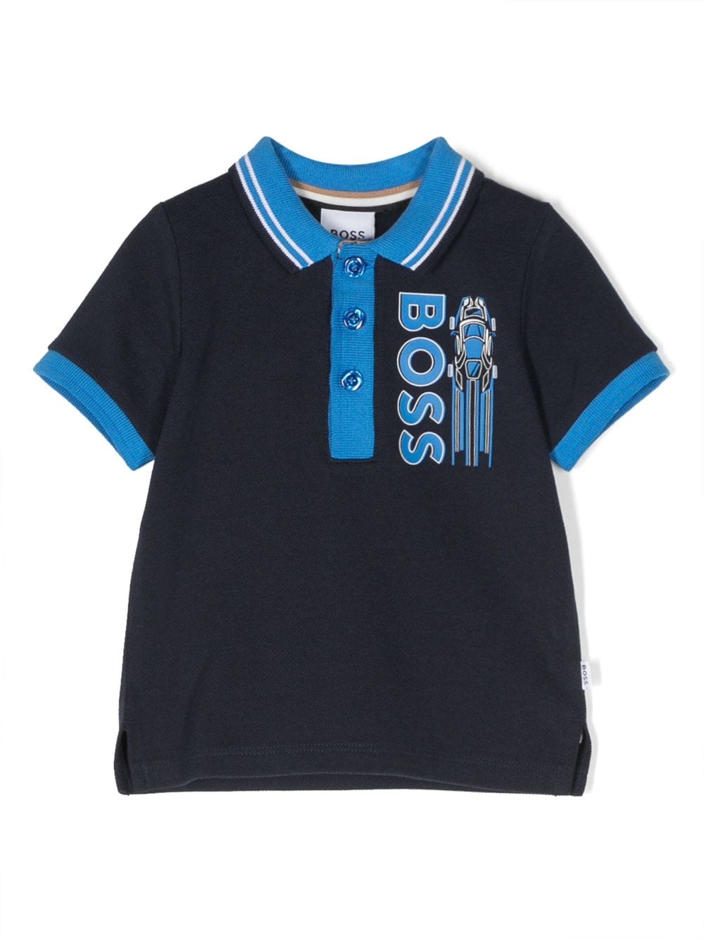 BOSS Kidswear Poloshirt mit Logo-Print - Blau von BOSS Kidswear