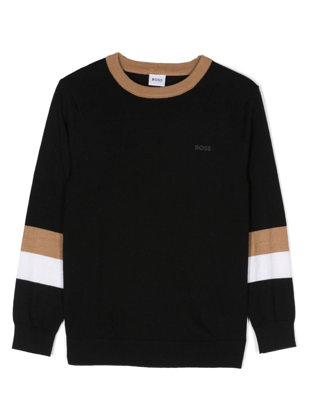 BOSS Kidswear Pullover mit Streifendetails - Schwarz von BOSS Kidswear