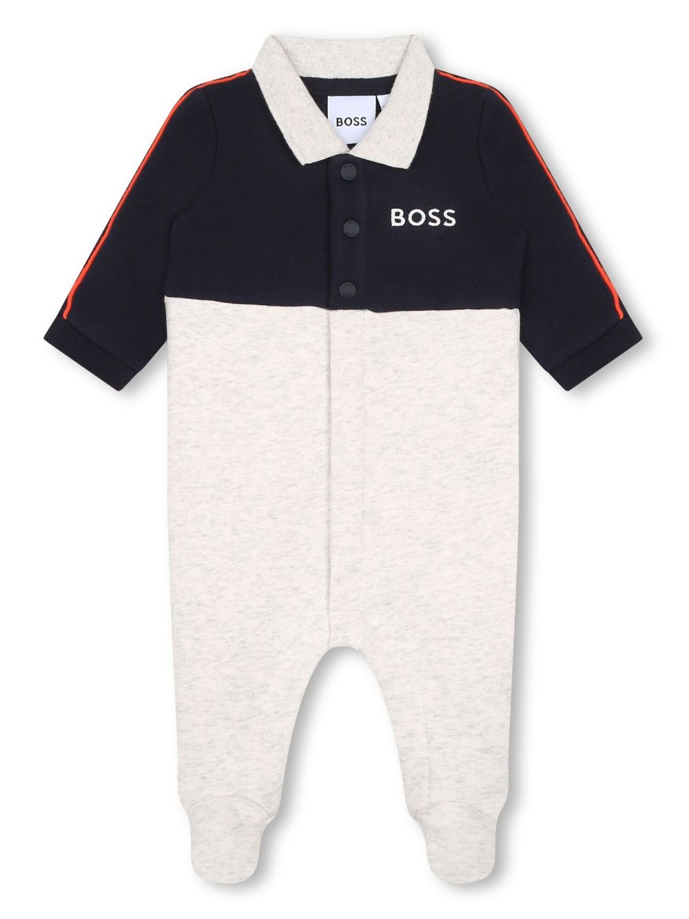 BOSS Kidswear Pyjama mit Logo-Stickerei - Grau von BOSS Kidswear