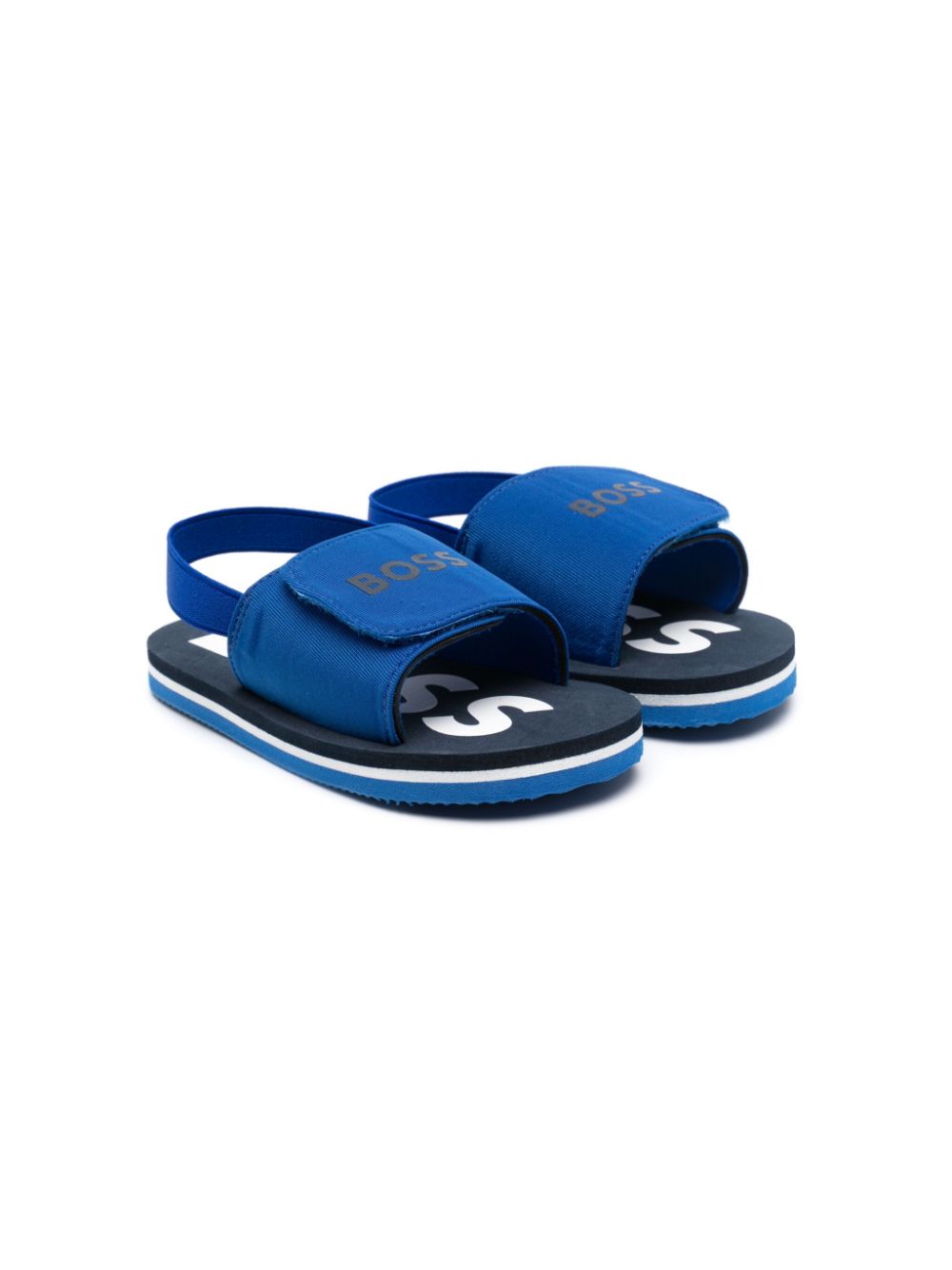 BOSS Kidswear Sandalen mit Logo-Print - Blau von BOSS Kidswear