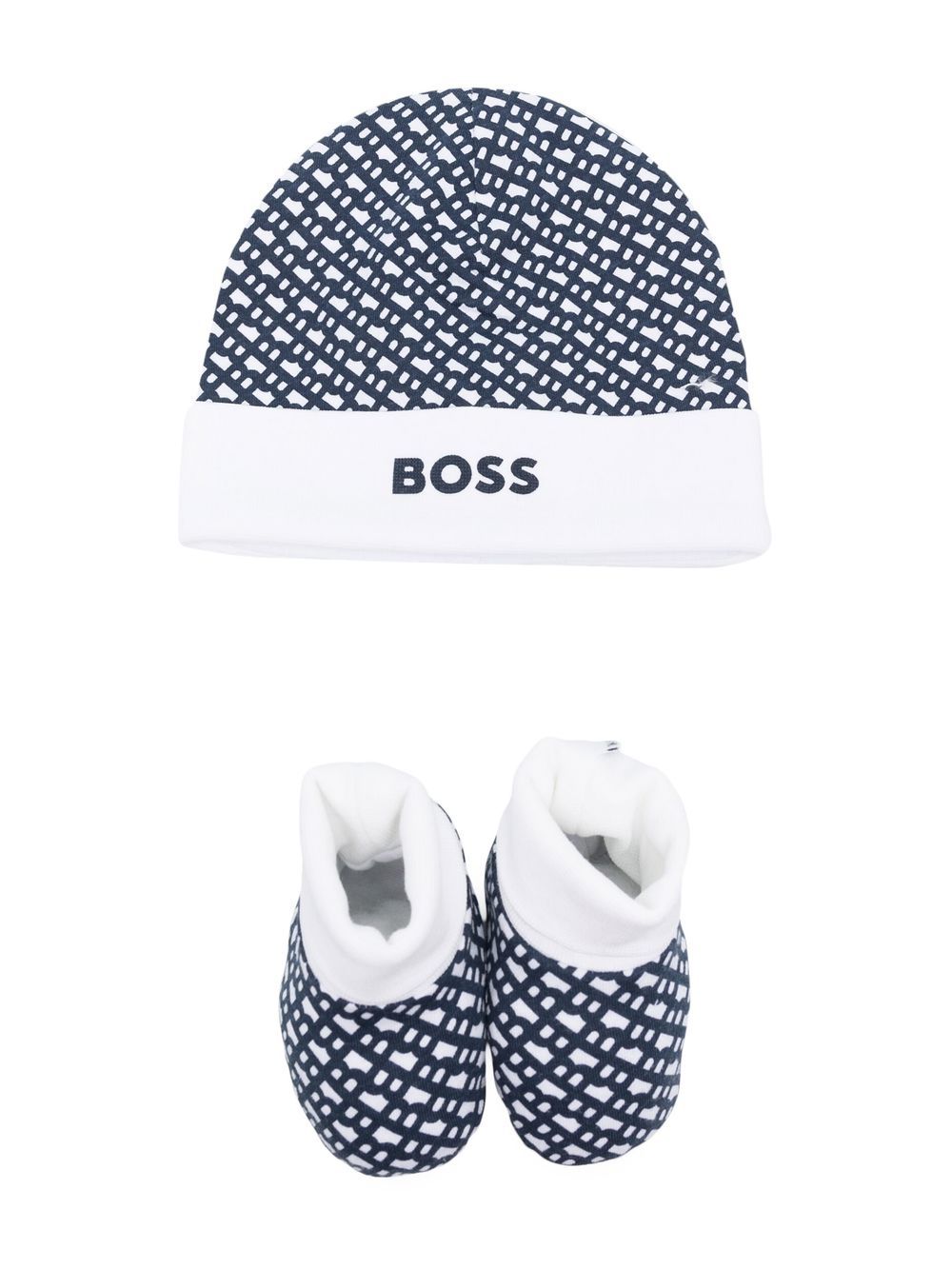 BOSS Kidswear Set aus Mütze und Babyschuhen - Blau von BOSS Kidswear