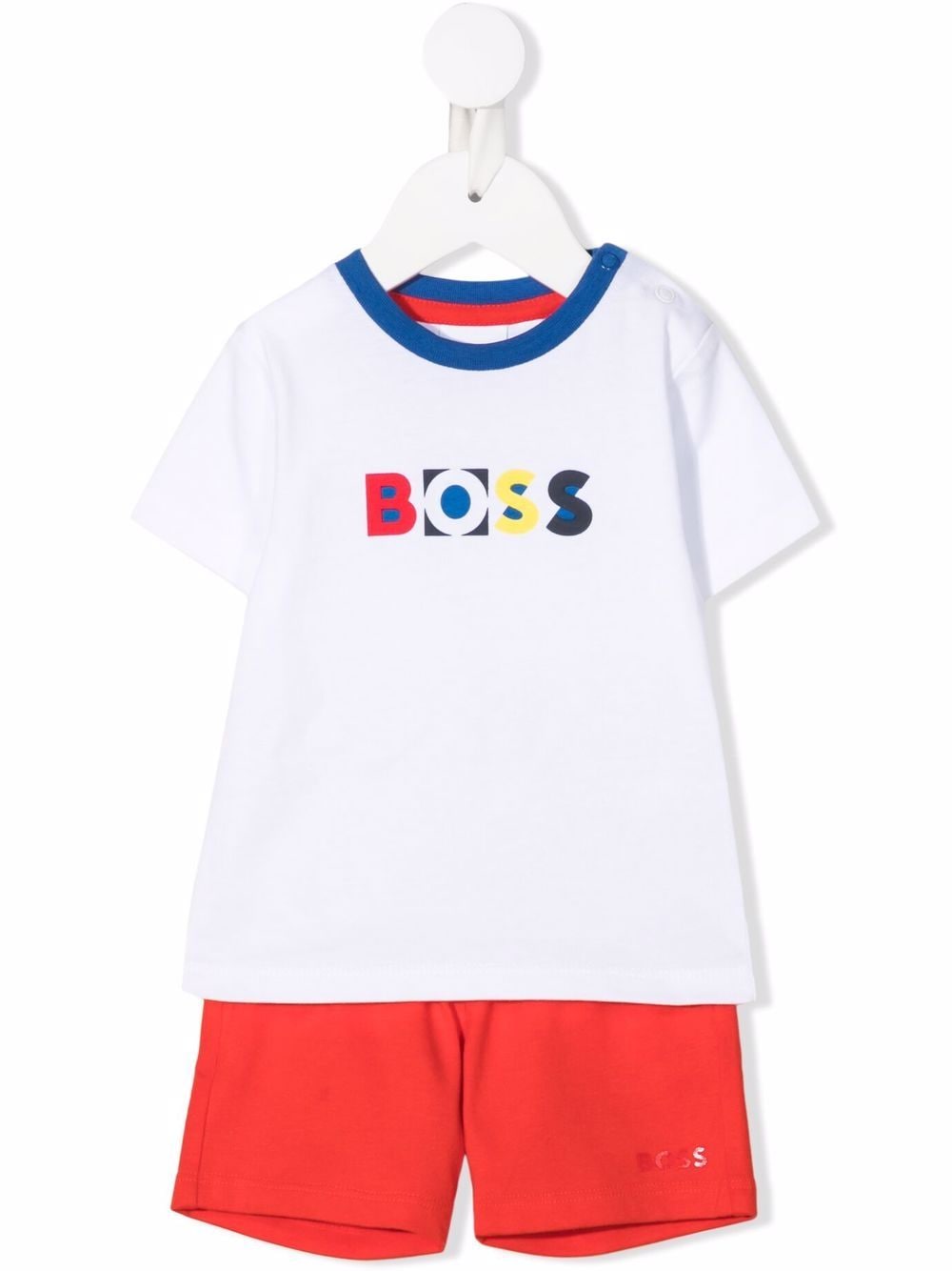 BOSS Kidswear Short-Set mit Logo-Print - Rot von BOSS Kidswear