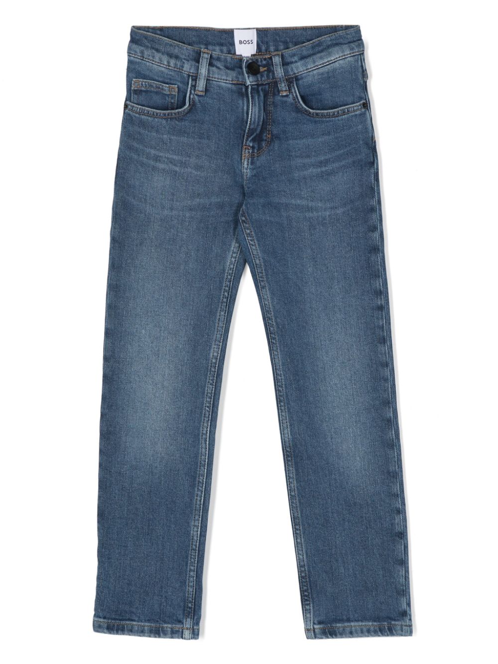 BOSS Kidswear Straight-Leg-Jeans mit Logo - Blau von BOSS Kidswear