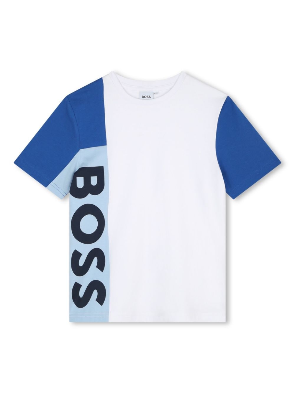 BOSS Kidswear T-Shirt in Colour-Block-Optik - Weiß von BOSS Kidswear