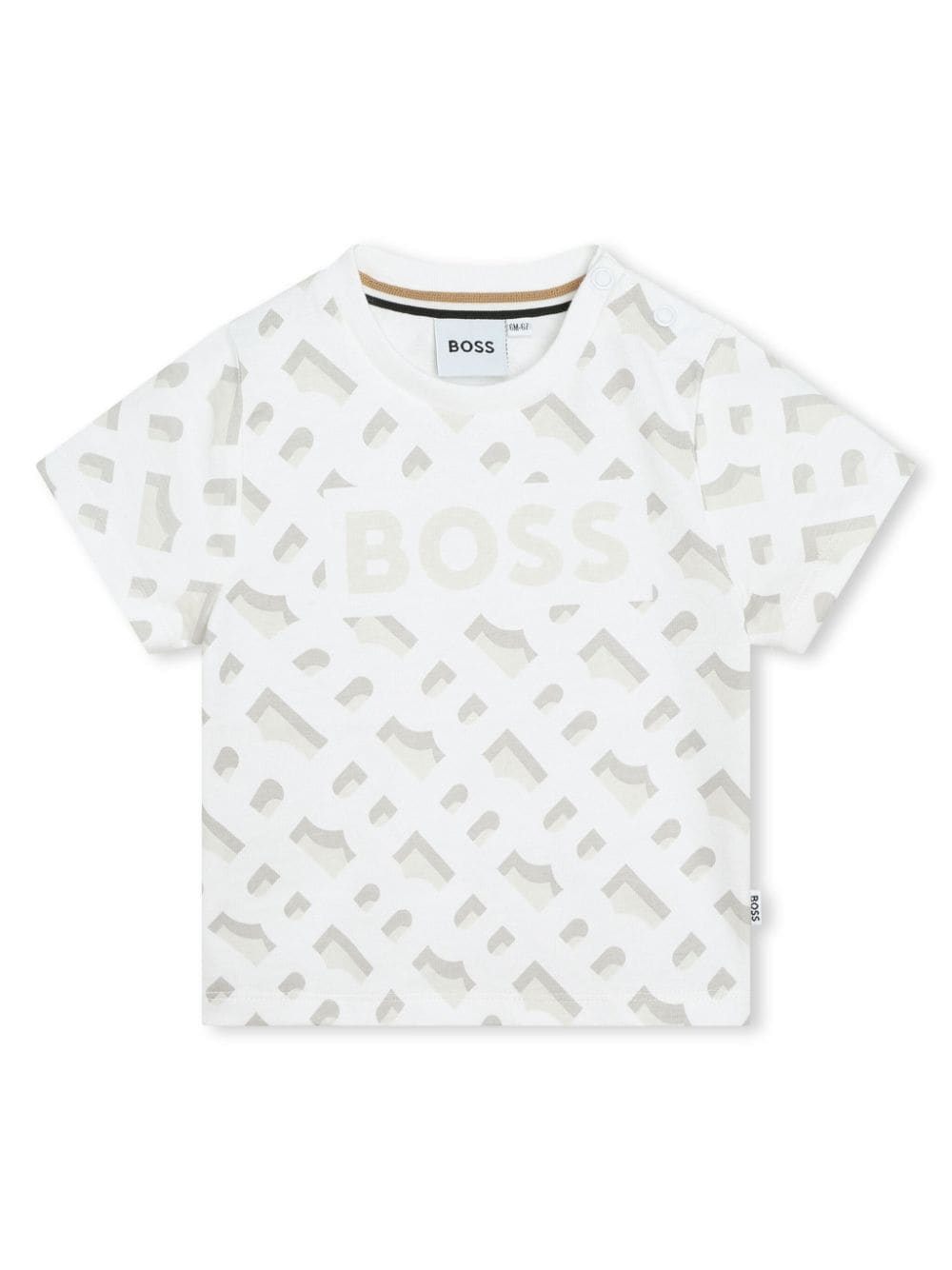 BOSS Kidswear T-Shirt mit Monogramm-Print - Weiß von BOSS Kidswear