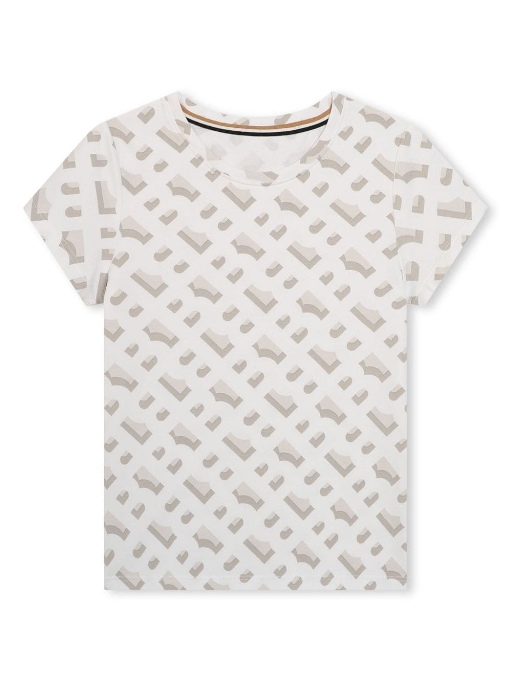 BOSS Kidswear T-Shirt mit Monogramm-Print - Weiß von BOSS Kidswear