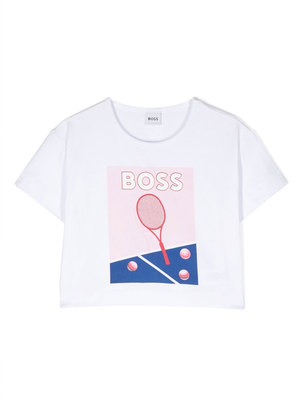 BOSS Kidswear T-Shirt mit Tennis-Print - Weiß von BOSS Kidswear