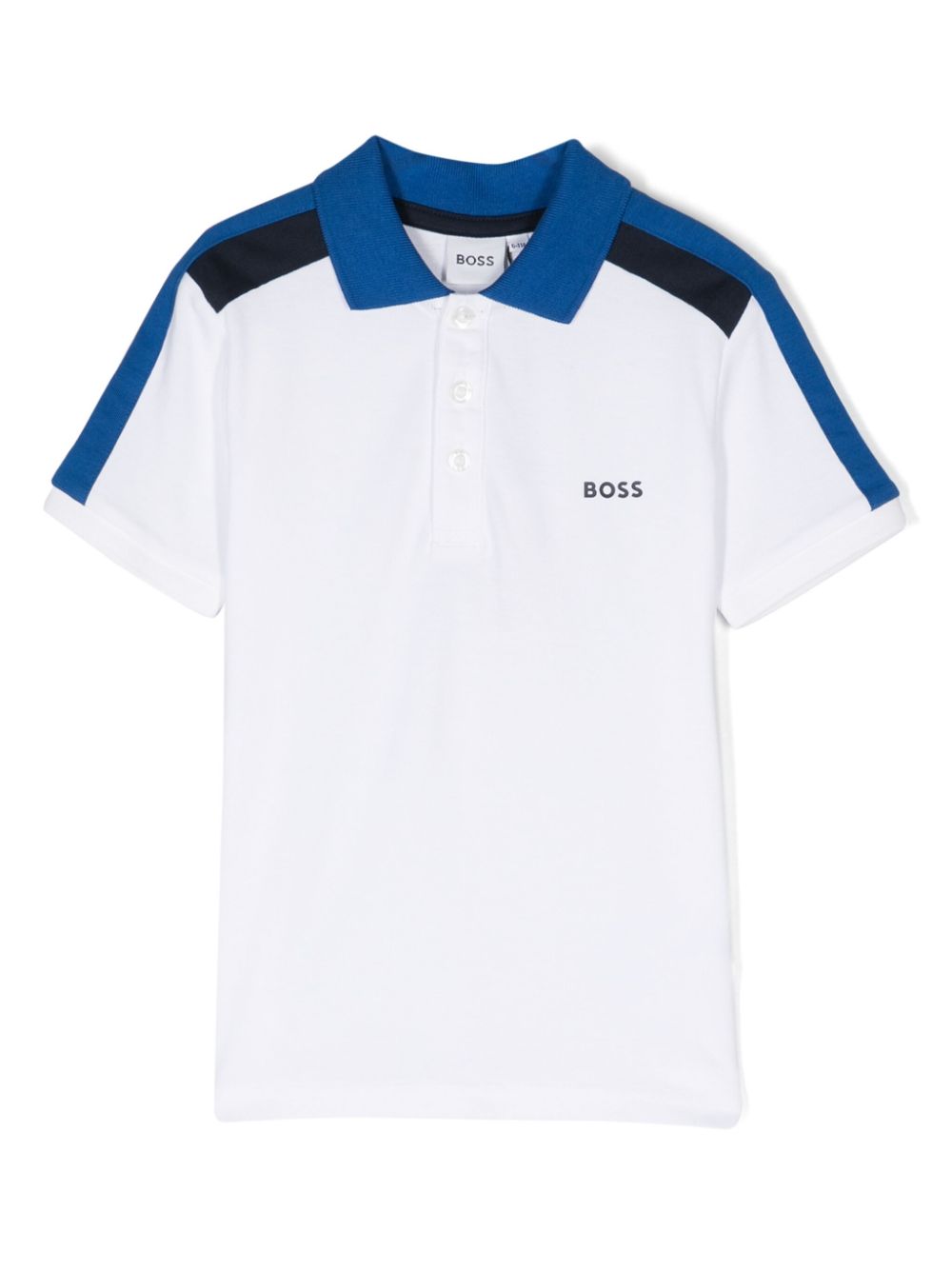 BOSS Kidswear Poloshirt in Colour-Block-Optik - Weiß von BOSS Kidswear