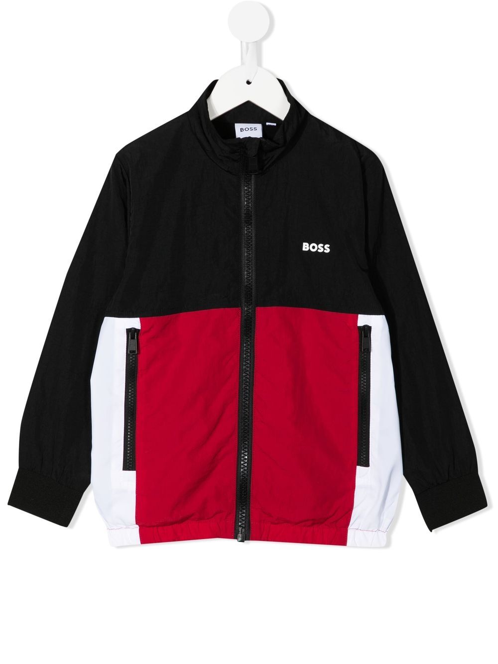 BOSS Kidswear Sweatshirt in Colour-Block-Optik - Schwarz von BOSS Kidswear