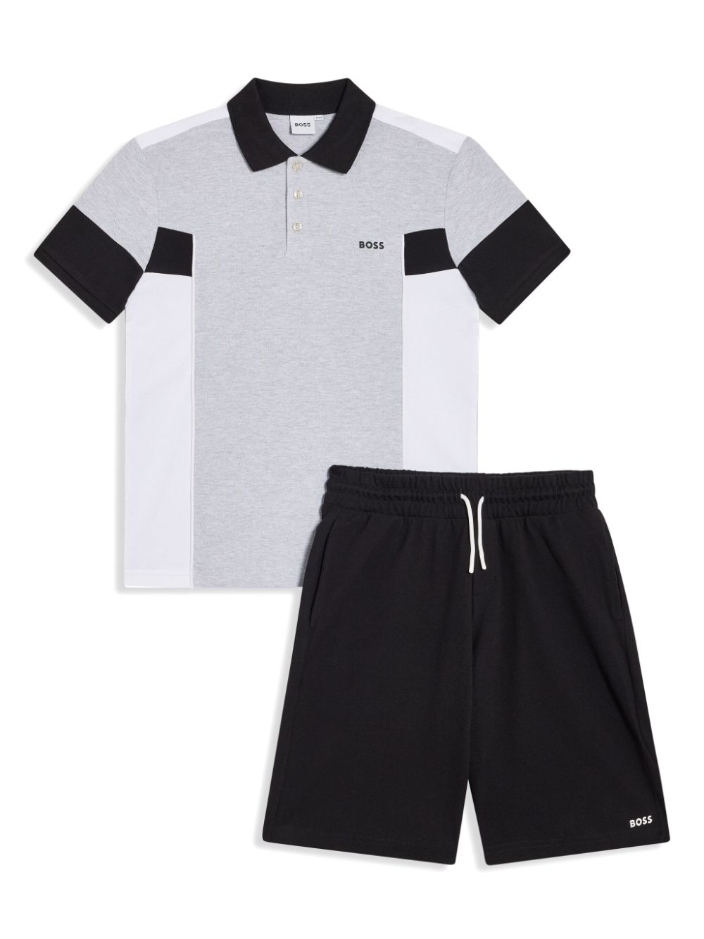 BOSS Kidswear Set aus T-Shirt und Shorts - Grau von BOSS Kidswear