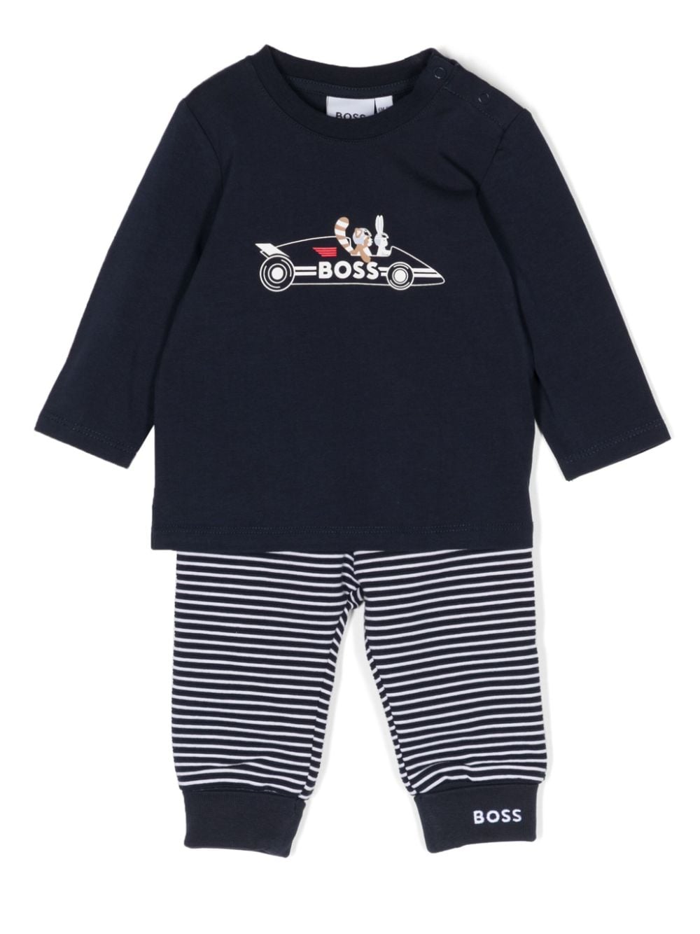 BOSS Kidswear Set aus Oberteil und Hose mit Print - Blau von BOSS Kidswear