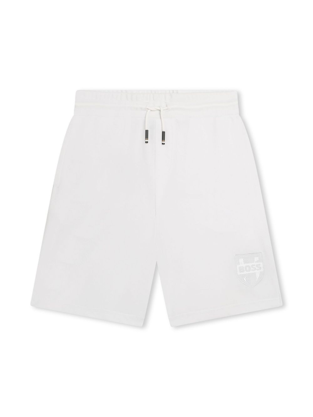 BOSS Kidswear Joggingshorts mit Logo-Applikation - Weiß von BOSS Kidswear