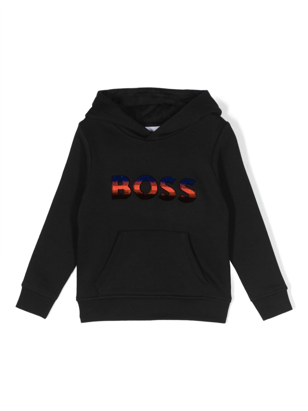 BOSS Kidswear Hoodie mit Logo-Prägung - Schwarz von BOSS Kidswear