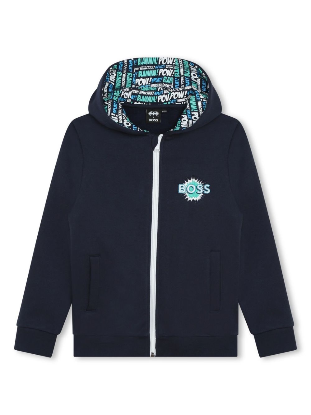 BOSS Kidswear Kapuzenjacke mit Logo-Patch - Blau von BOSS Kidswear