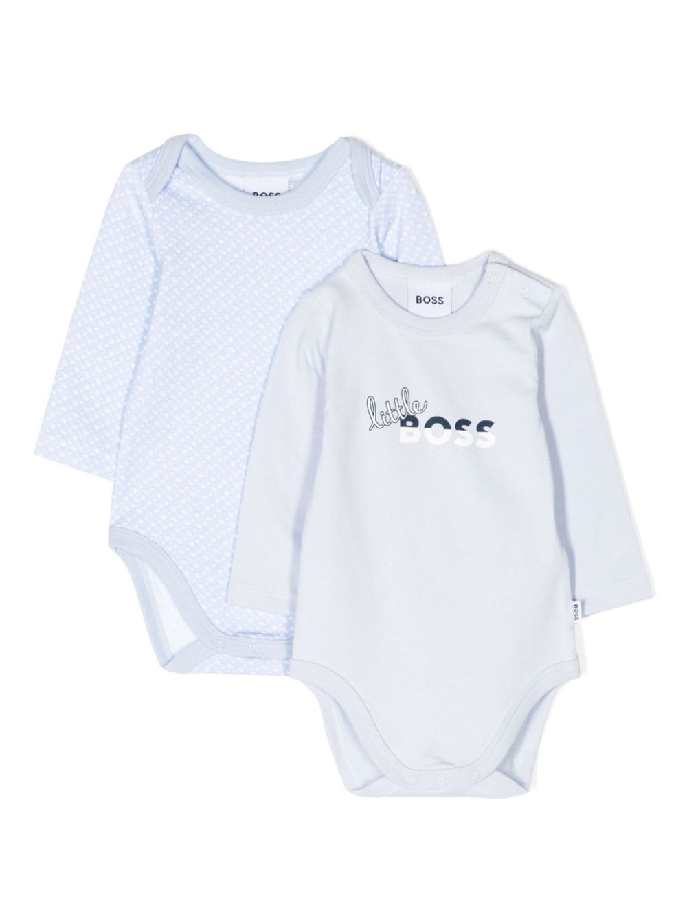 BOSS Kidswear Set aus zwei Bodys mit Logo-Print - Blau von BOSS Kidswear