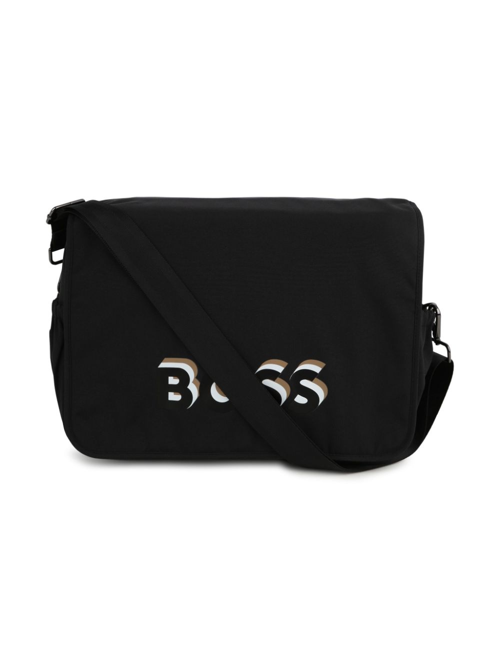 BOSS Kidswear Wickeltasche aus Canvas mit Logo-Print - Schwarz von BOSS Kidswear